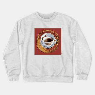 Coffee Decaf Retro Vintage Roast Cafe Crewneck Sweatshirt